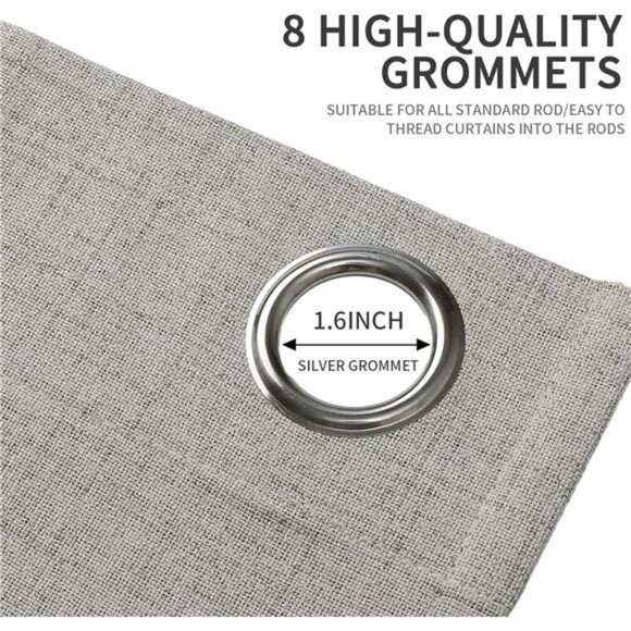 Blackout Curtains for Bedroom, Black Out Curtains 84 Inch Length 2 Panels Set - Picture 5 of 7